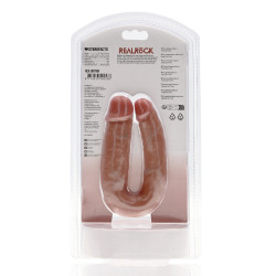 Real Rock Double Gode U Shape 12 x 3cm Marron